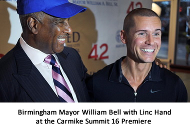 Mayor William Bell with Linc Hand